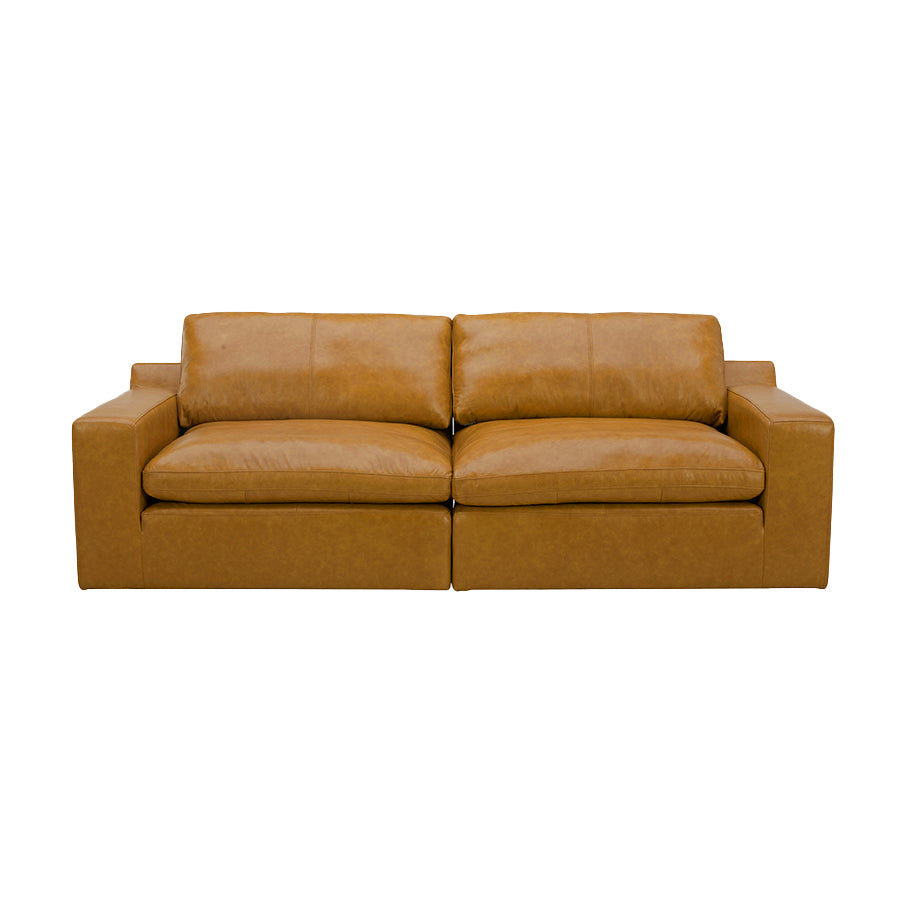 Claudia Caramel Leather 2 Seater Modular