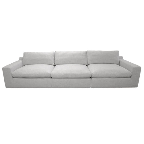 Claudia Light Grey Fabric Modular 3 Seater Lounge