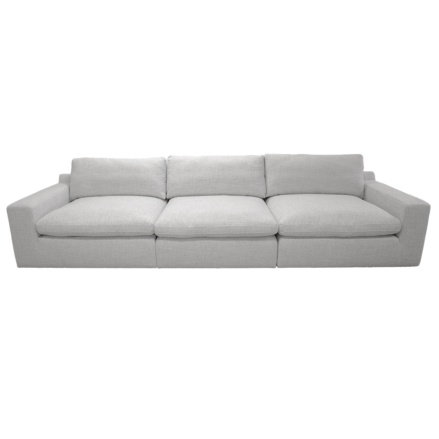 Claudia Light Grey Fabric Modular 3 Seater Lounge