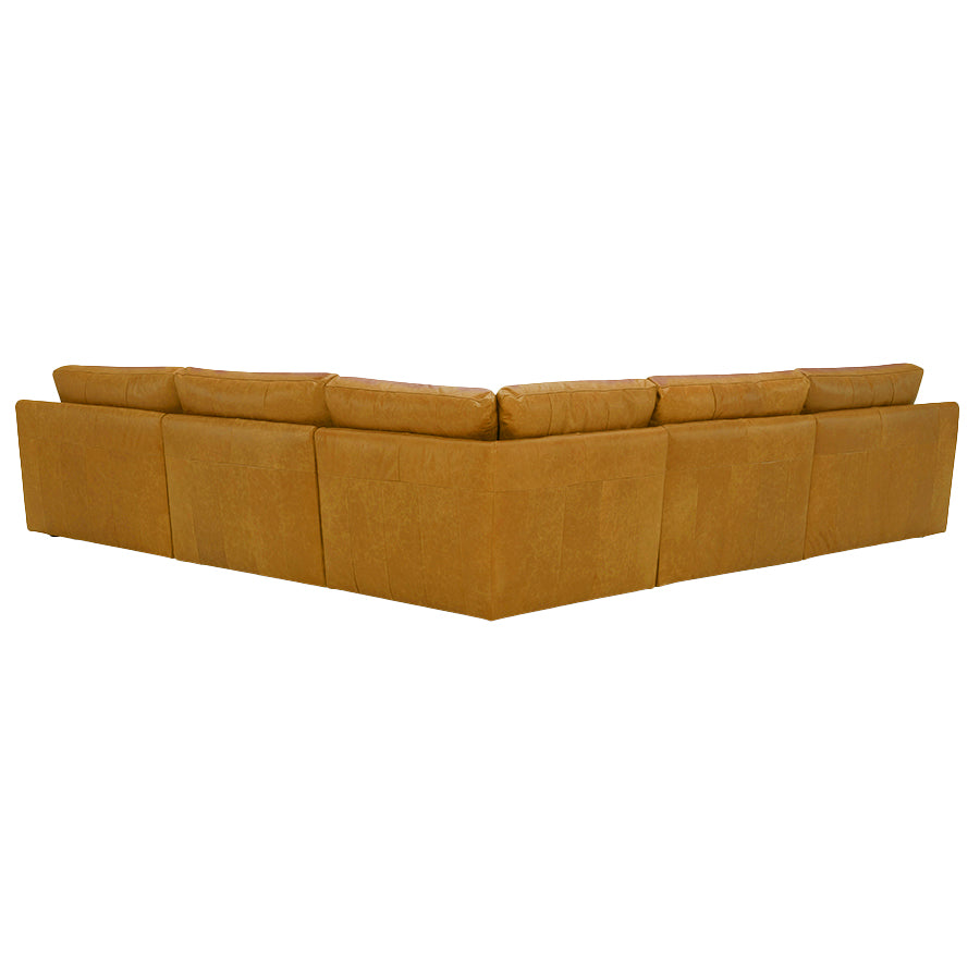 Claudia Caramel Leather Modular Corner Lounge