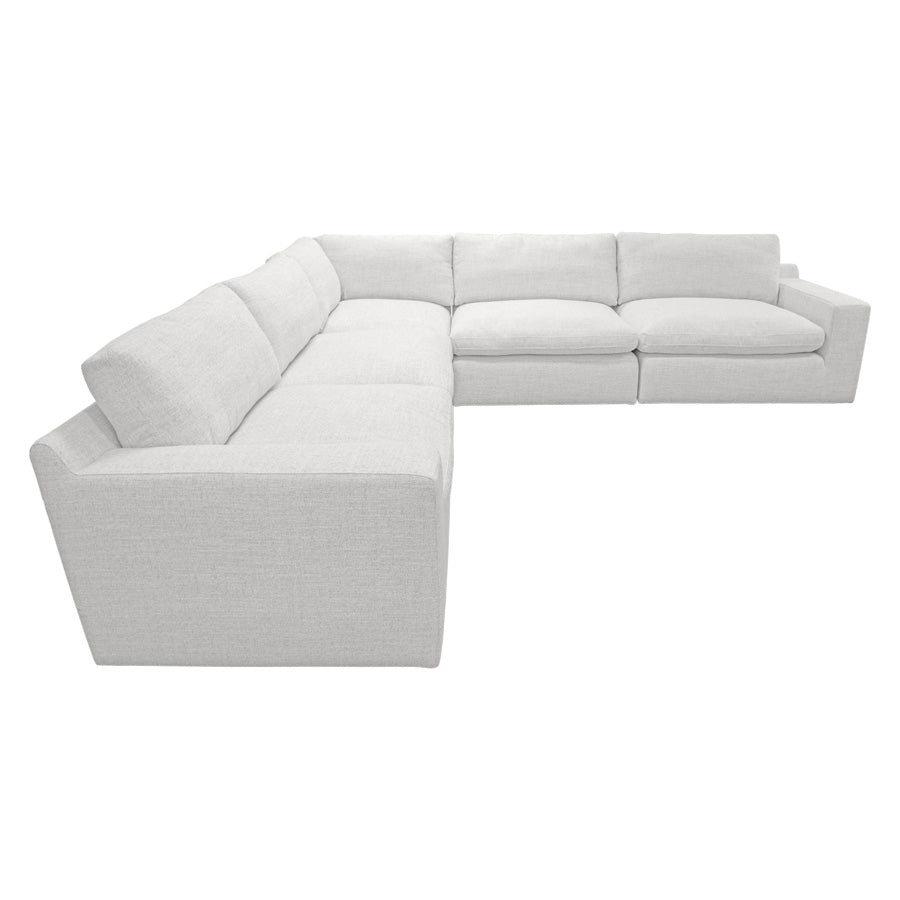 Claudia Light Grey Fabric Modular Corner Lounge