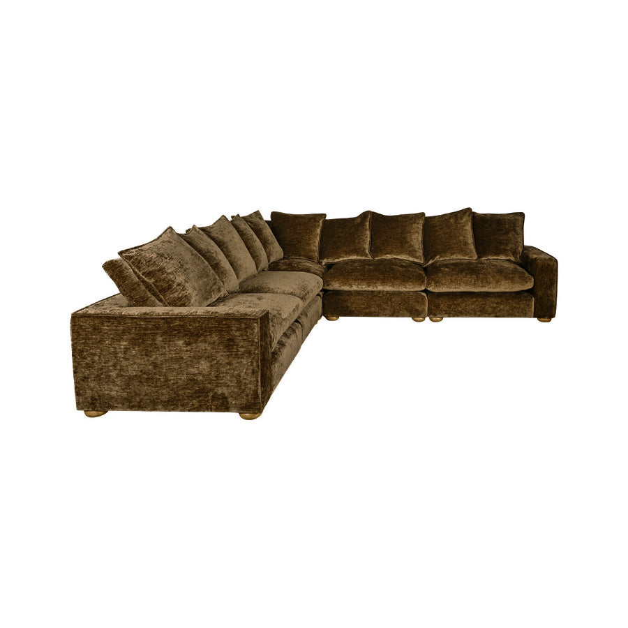 Clyde Corner Modular Lounge Chocolate Fabric