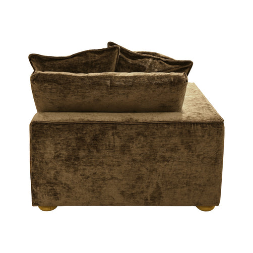 Clyde Corner Modular Lounge Piece Chocolate Fabric