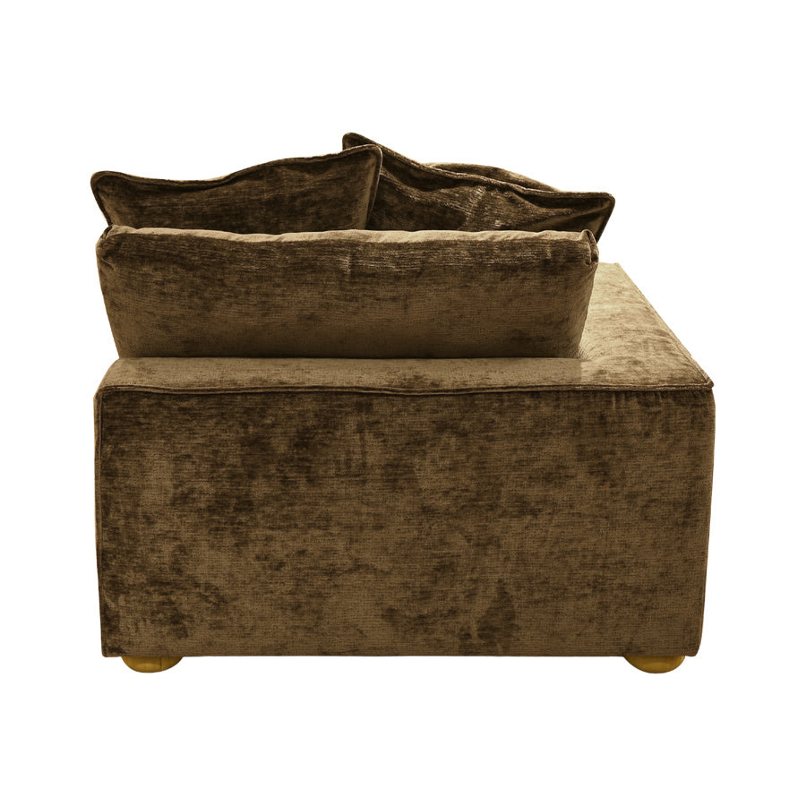 Clyde Corner Modular Lounge Piece Chocolate Fabric