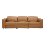 Londyn 3 Seater Recliner Caramel Brown Leather
