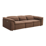 Rovella Modular 3 Seater Electric Recliner Chocolate Brown