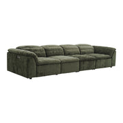 Rovella Modular 4 Seater Electric Recliner Moss Green