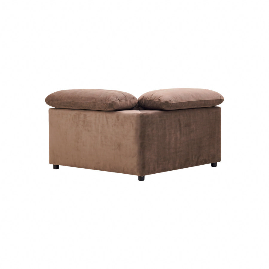 Rovella Corner Modular Lounge Piece Chocolate Brown