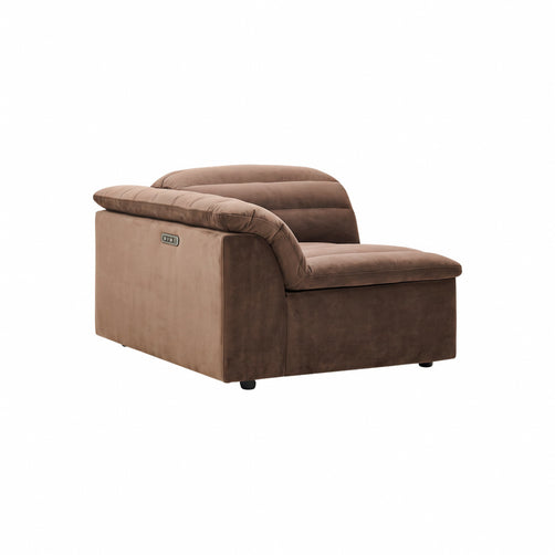 Rovella LH Arm Recliner Modular Piece Chocolate Brown