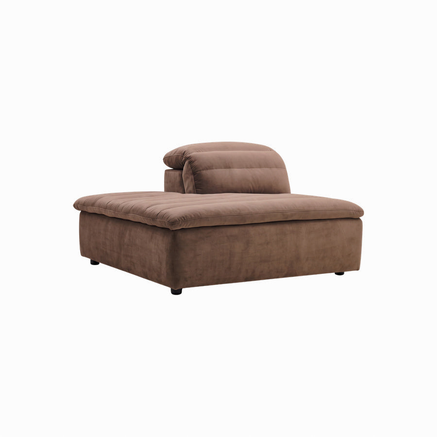 Rovella LH Chaise Modular Lounge Piece Chocolate Brown