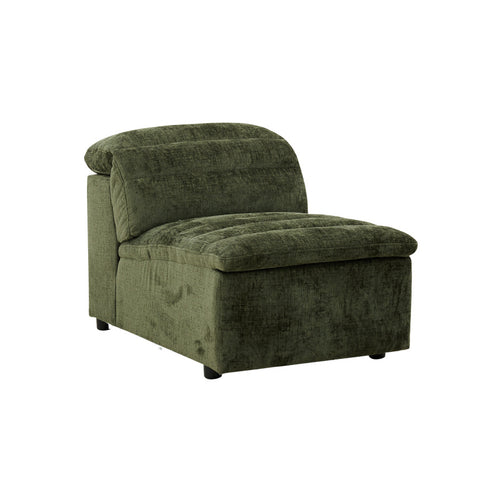Rovella Armless Modular Lounge Piece Moss Green