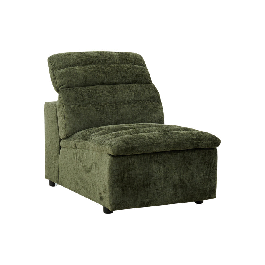 Rovella Armless Modular Lounge Piece Moss Green