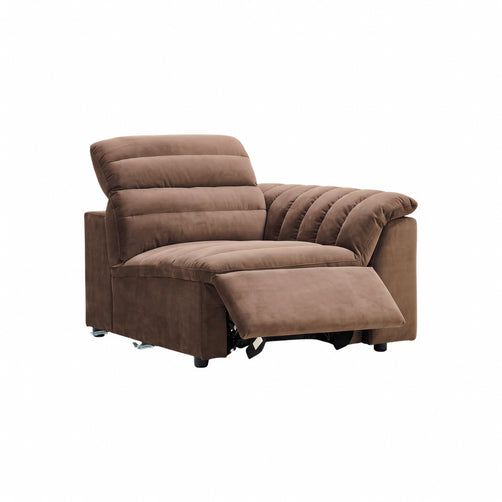 Rovella RH Arm Recliner Modular Piece Chocolate Brown