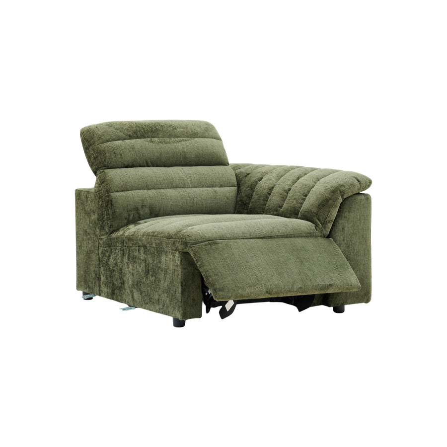 Rovella RH Arm Recliner Modular Piece Moss Green