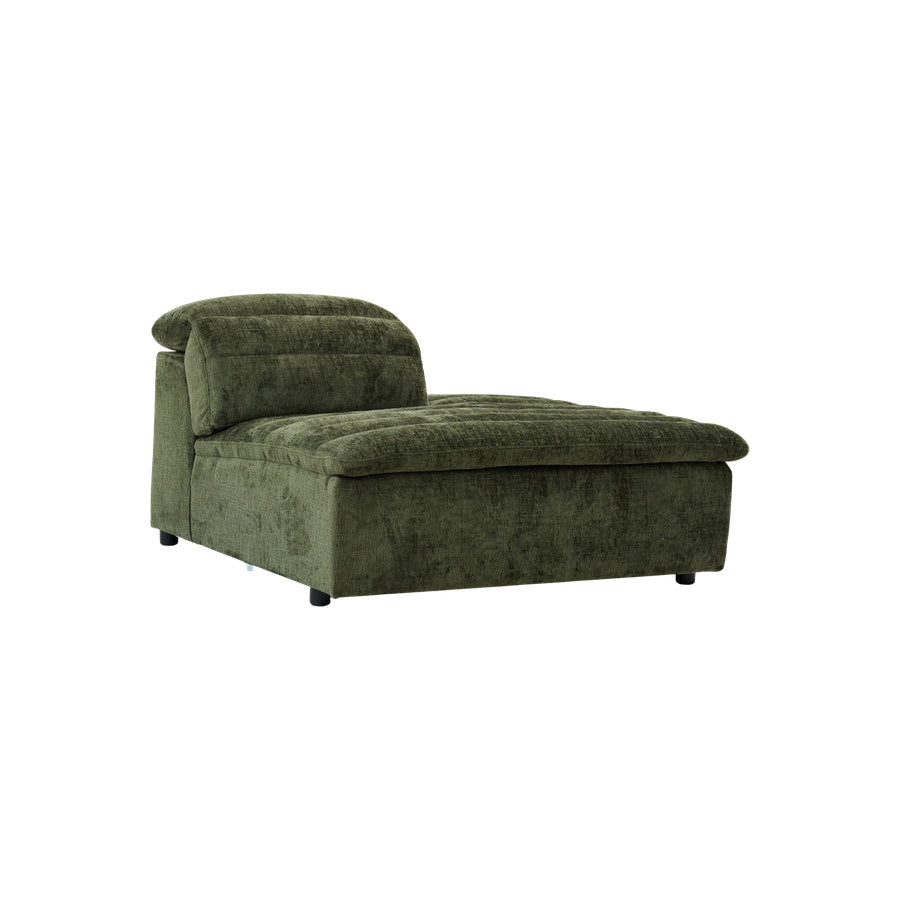 Rovella RH Chaise Modular Lounge Piece Moss Green