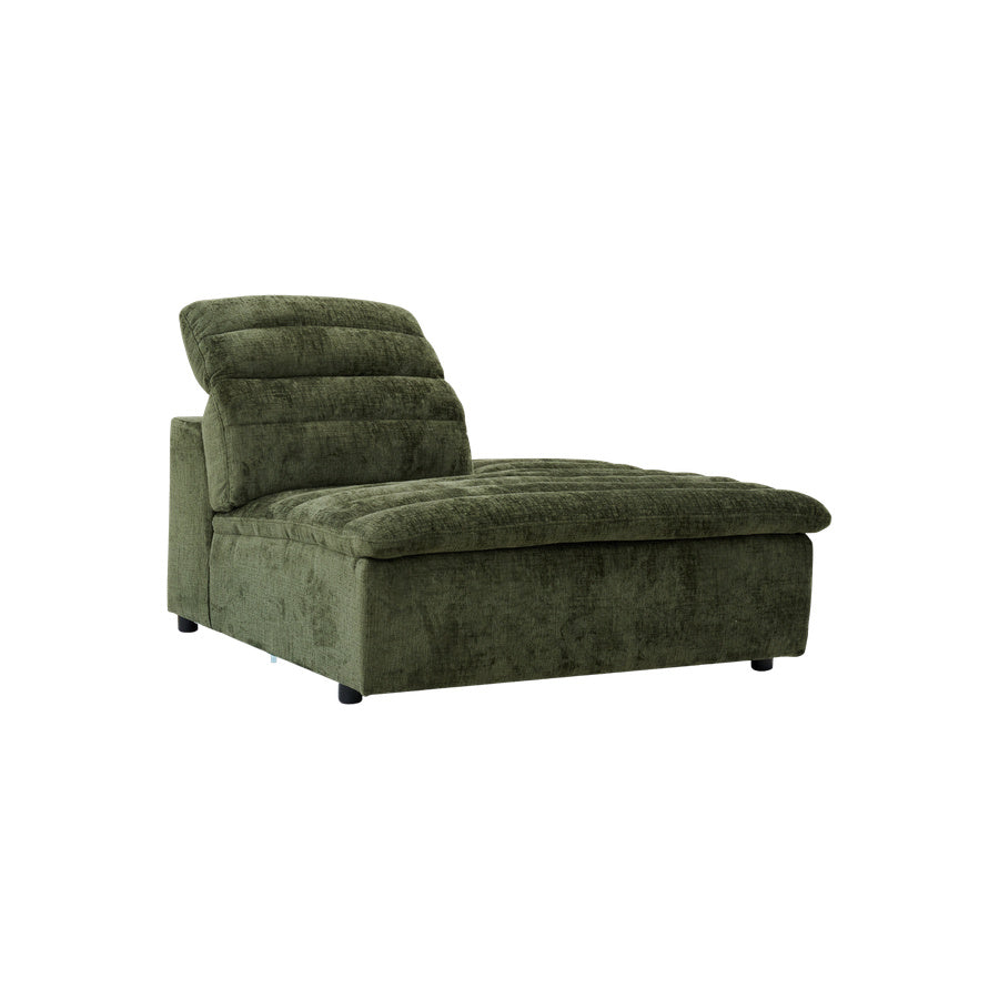 Rovella RH Chaise Modular Lounge Piece Moss Green
