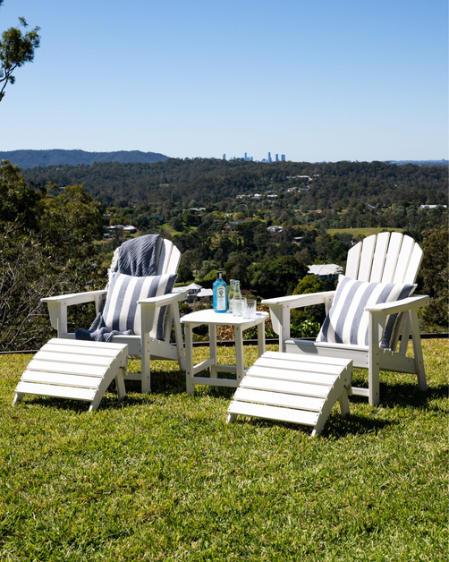 Miami White Footstool