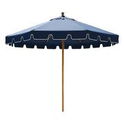 Seville Scalloped Outdoor Umbrella Navy