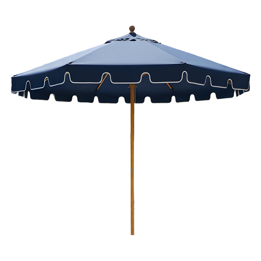 Seville Scalloped Outdoor Umbrella Navy