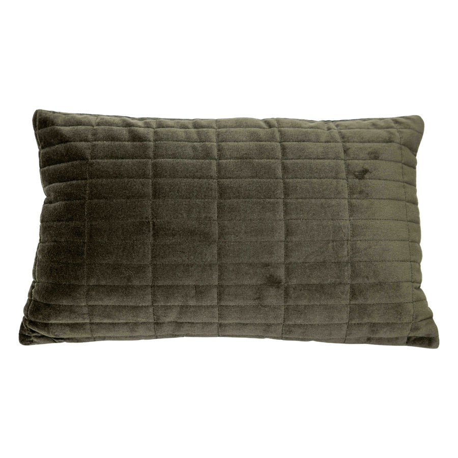 Paige Velvet Cushion Green