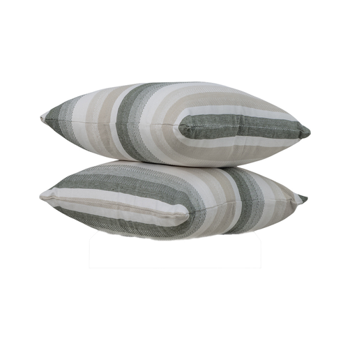 Tate Striped Green Cushion