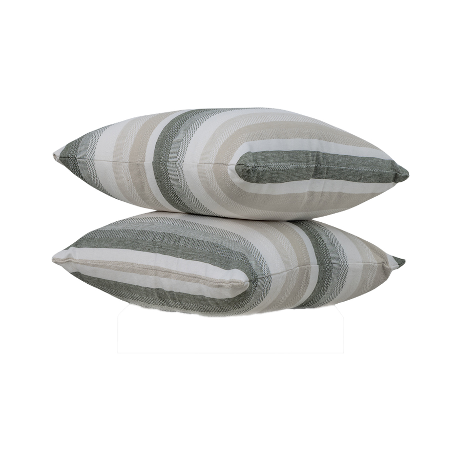 Tate Striped Green Cushion