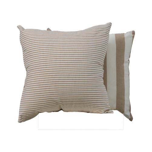Zelia Beige Striped Cushion