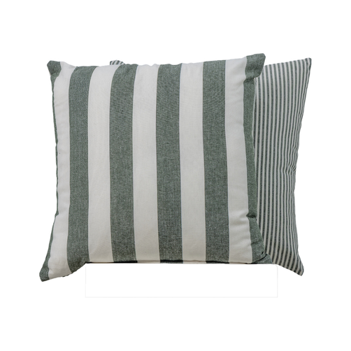 Zelia Green Striped Cushion