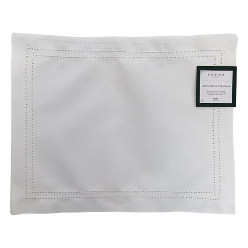 Sofia White Placemat Set of 4