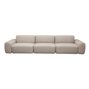 Santorini 3 Seater Lounge Modular Biscuit Fabric