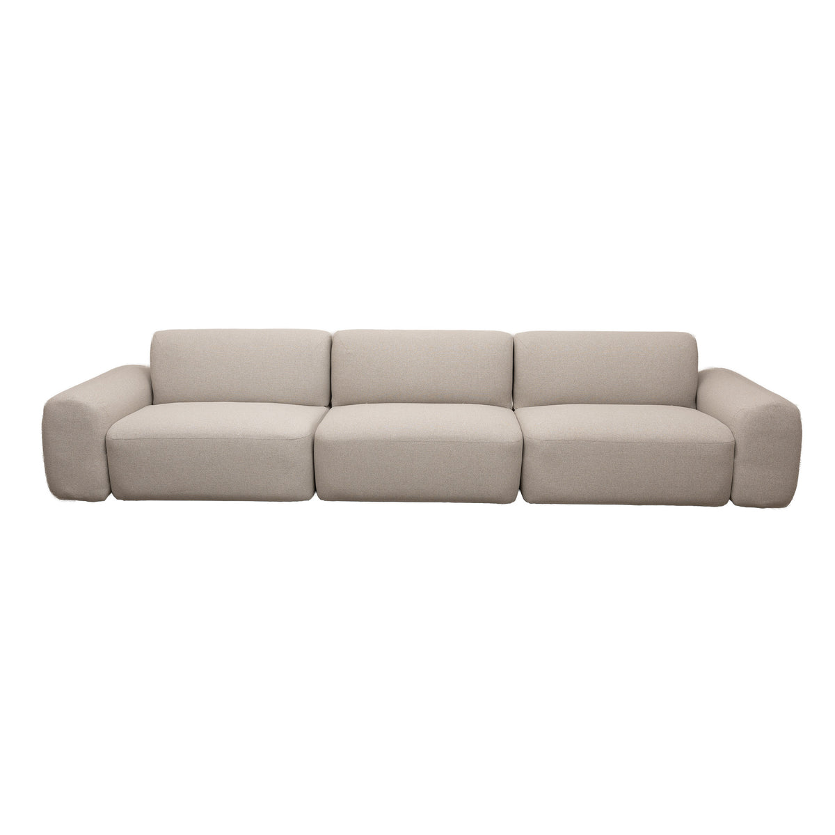 Santorini 3 Seater Lounge Modular Biscuit Fabric