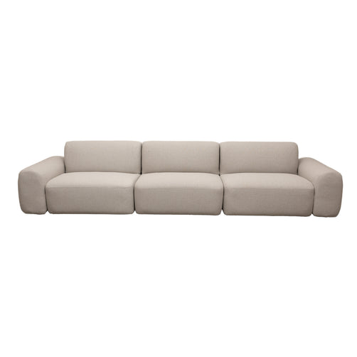 Santorini 3 Seater Lounge Modular Biscuit Fabric
