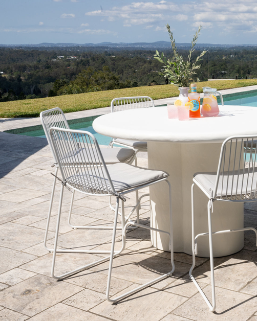 Cooloola White Outdoor Bar Stool 75cm