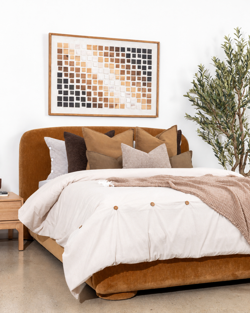 Harlow King Bed Ochre