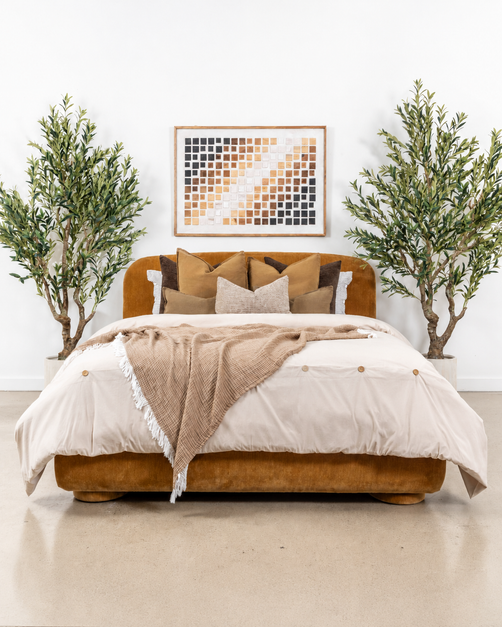 Harlow King Bed Ochre