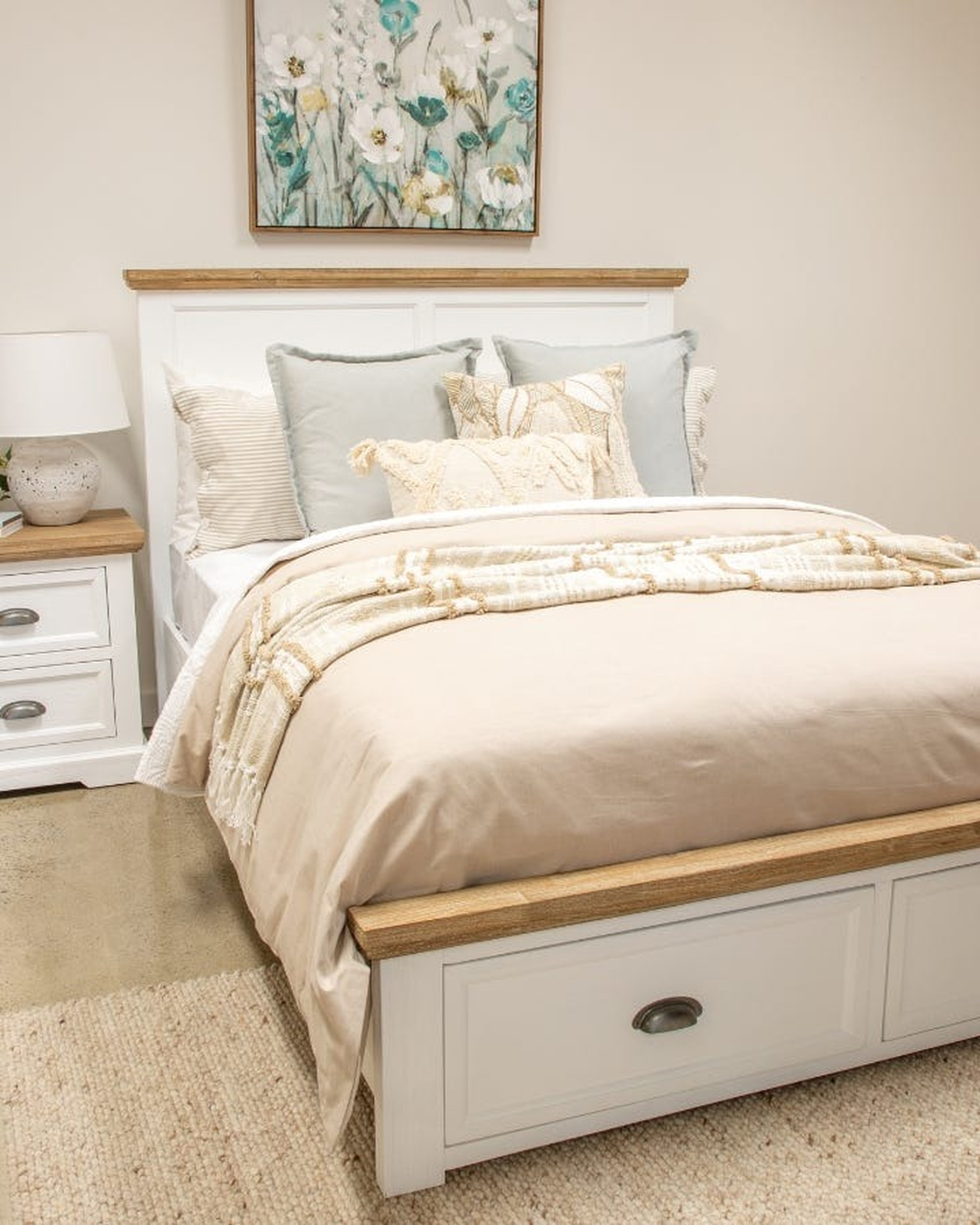 Naomi Queen Size Quilt Set Natural