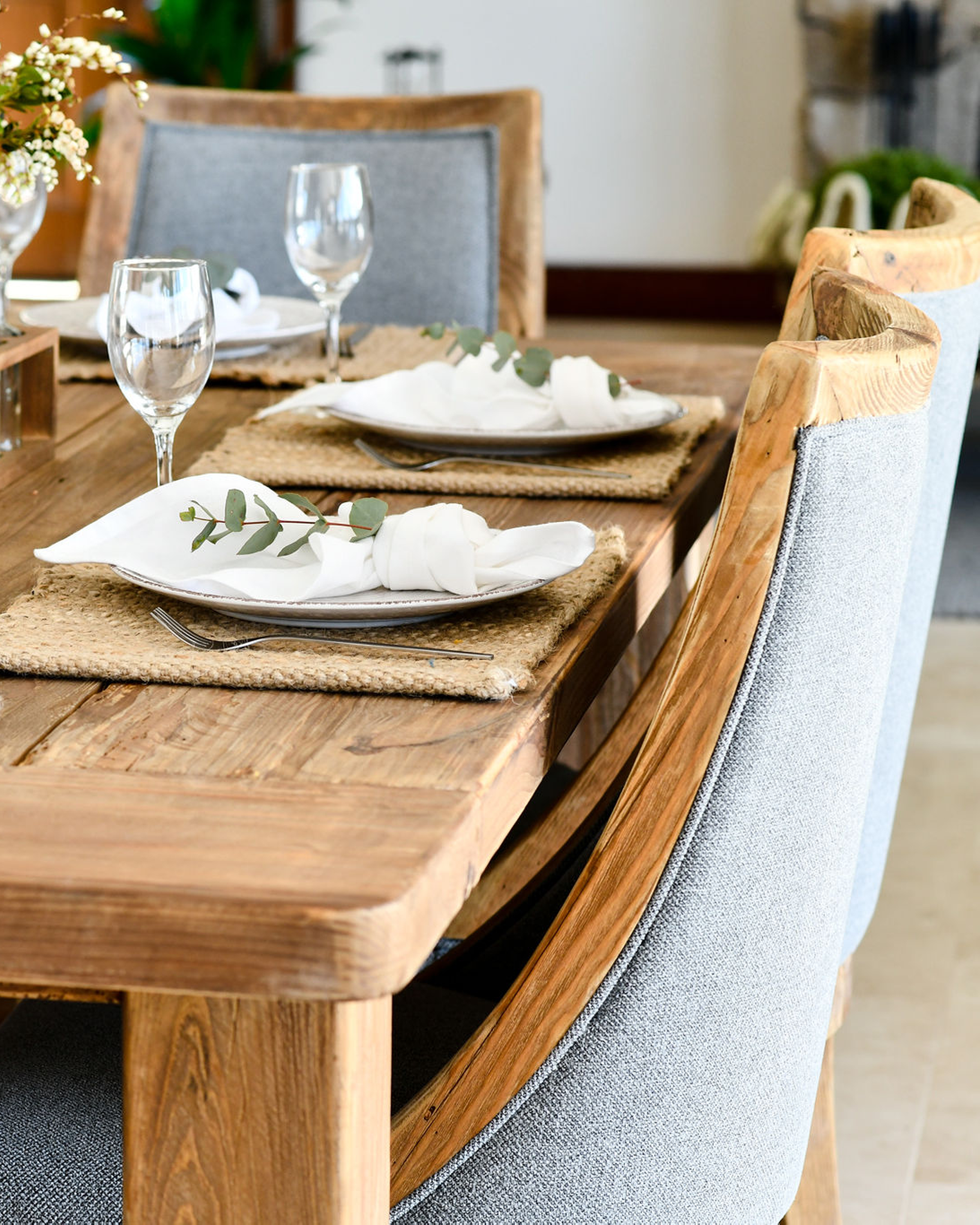 Farmhouse Grey Dining Chair