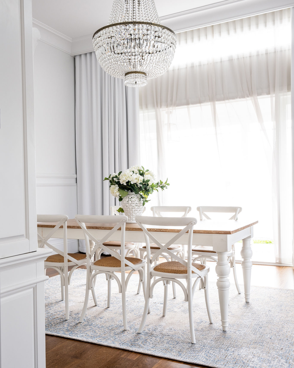 Mirage Cross Back Dining Chair White