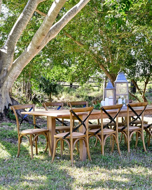 Mirage Cross Back Dining Chair Oak