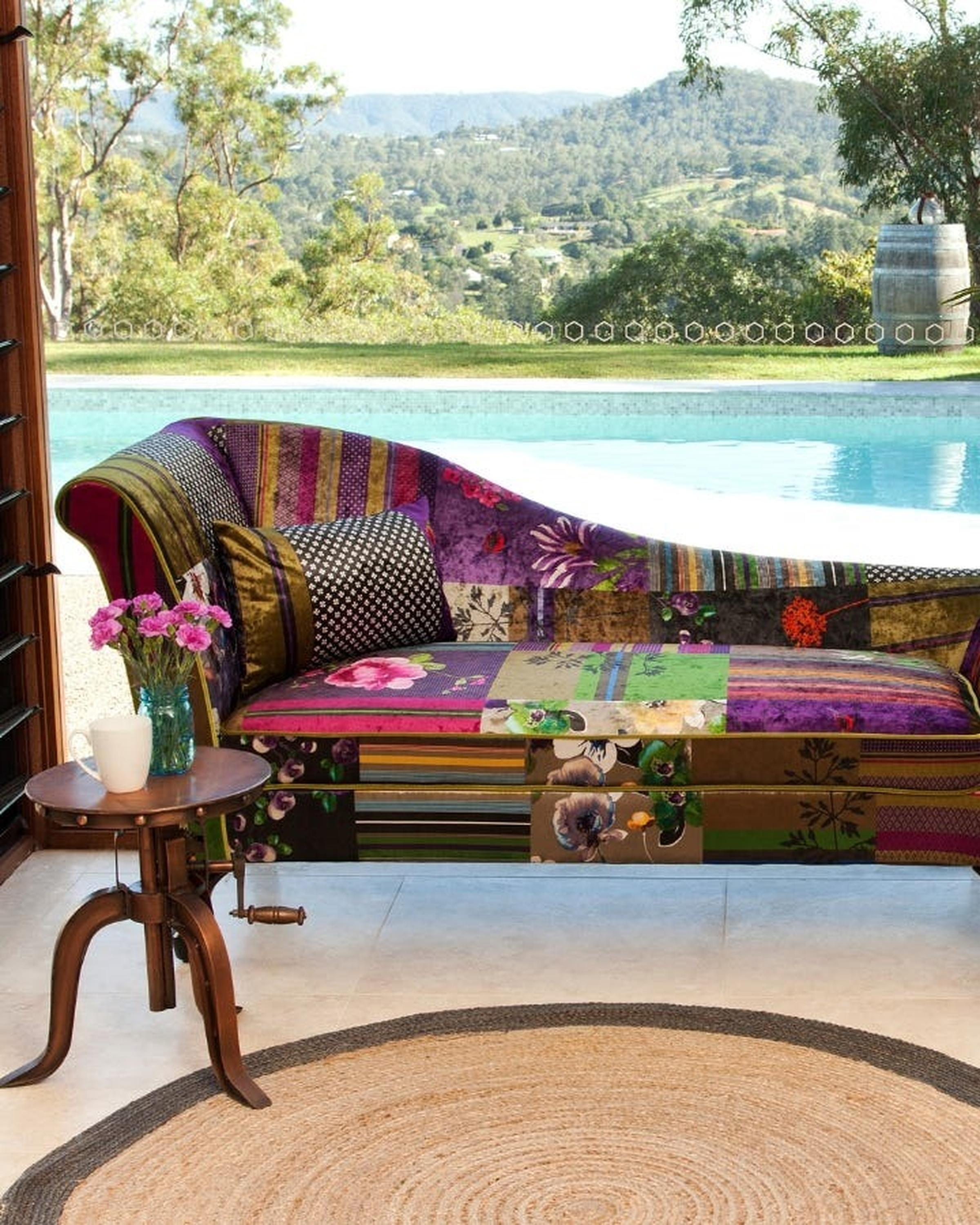 Leon LHF Chaise Purple Patch