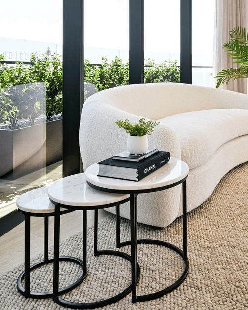 City Nest of Tables Marble Top