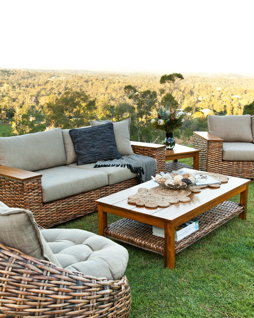 Solar Patio Coffee Table Natural