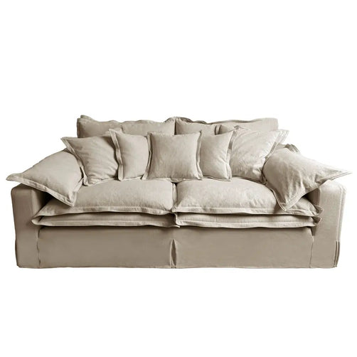 Nuvola 3 Seater Fabric Lounge Oatmeal