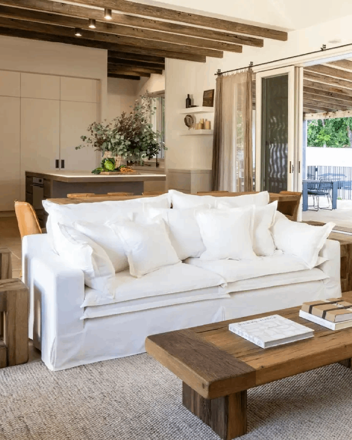Nuvola 3 Seater Fabric Lounge White