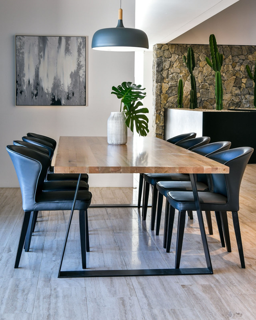 Rome Table & Iowa Chair 9 Piece Dining Set