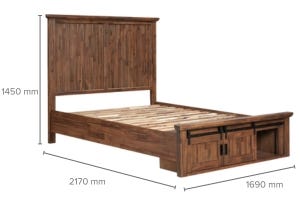 Houston Queen Bed Brown
