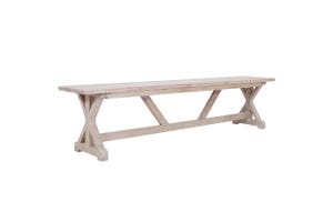 Hamptons Bench Seat 2m Grey Wash