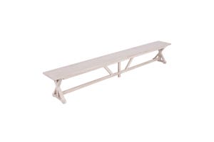 Hamptons Bench Seat 3m Grey Wash