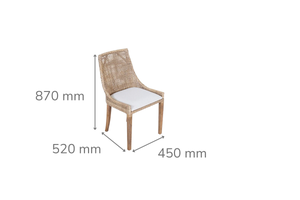 Cleveland Brown Rattan Dining Chair