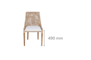 Cleveland Brown Rattan Dining Chair